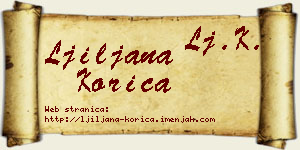 Ljiljana Korica vizit kartica